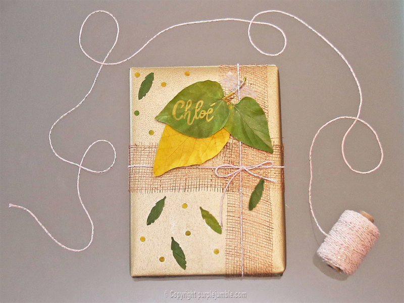 Diy paquet cadeau nature 13