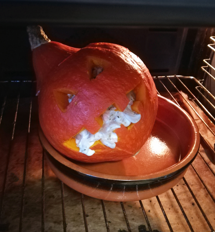 Citrouille courge potiron farci halloween recette enfant